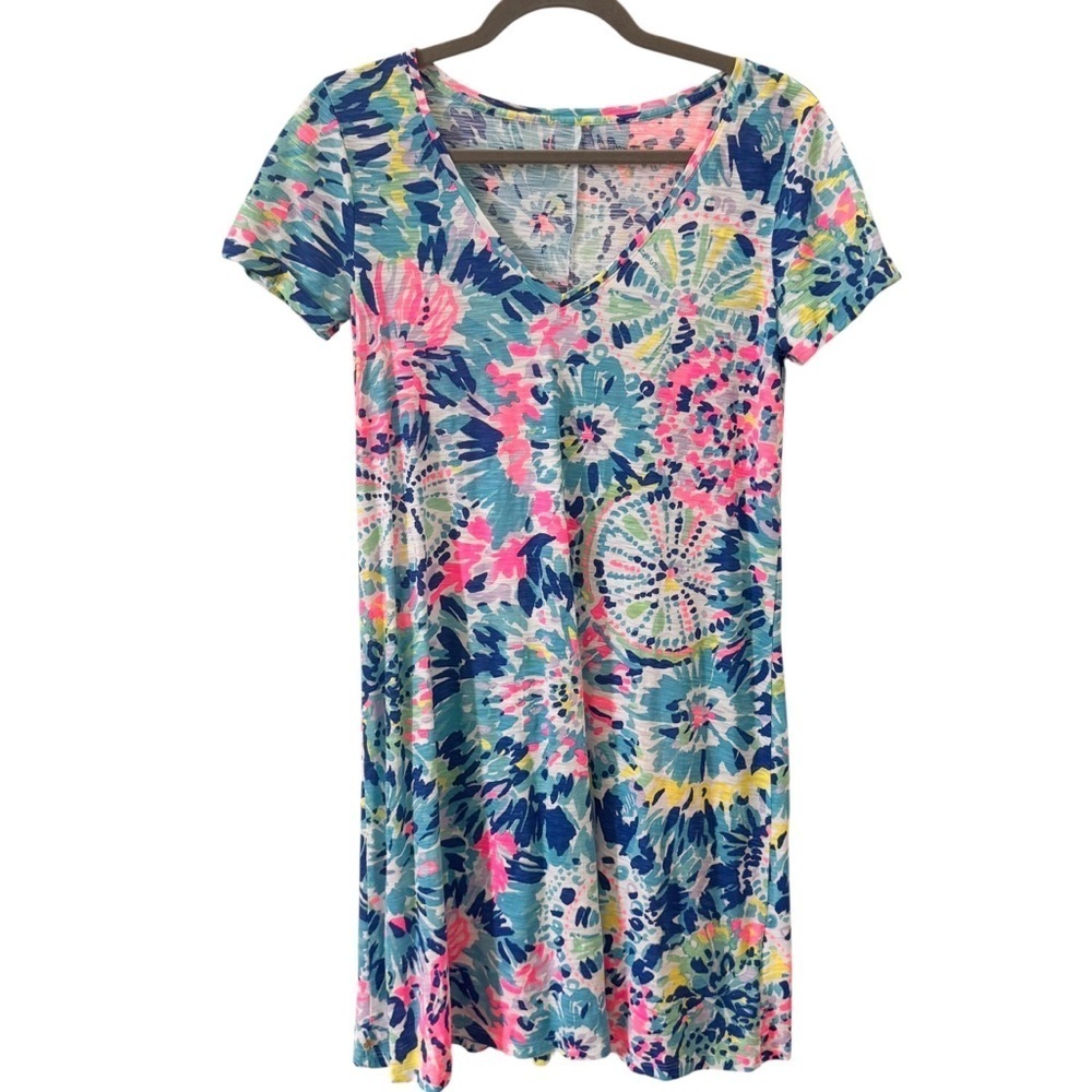 Lilly Pulitzer Jessica Short Sleeve Dress in "Dive-In" Size Small